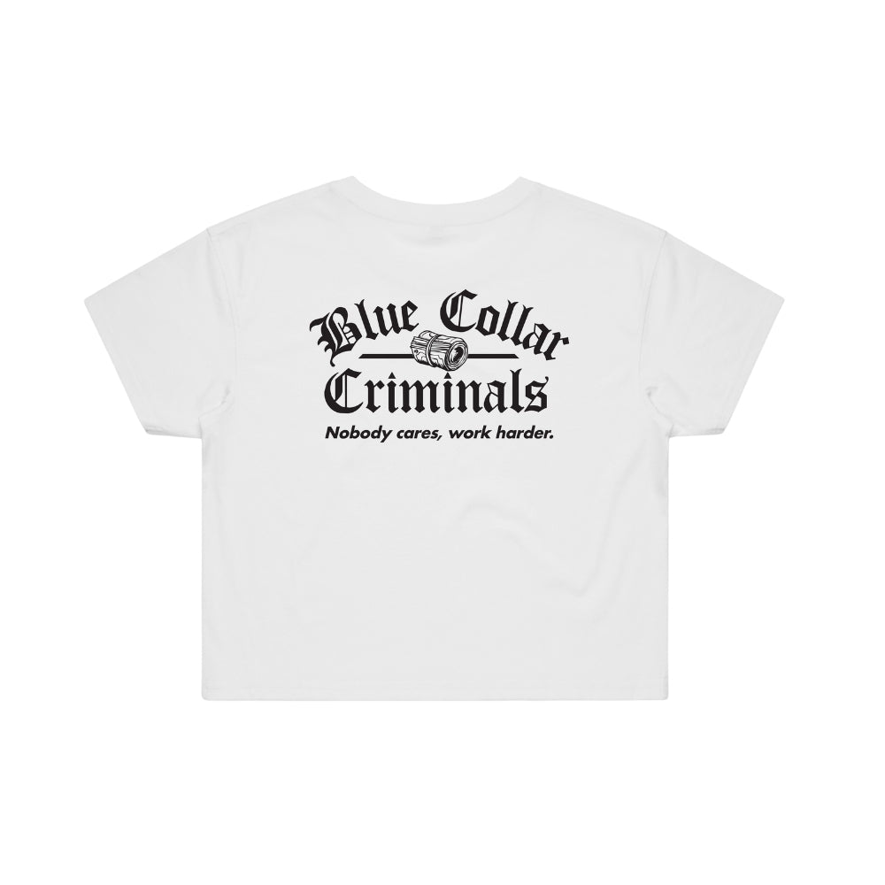 OG Logo Women's Crop Top White & Black