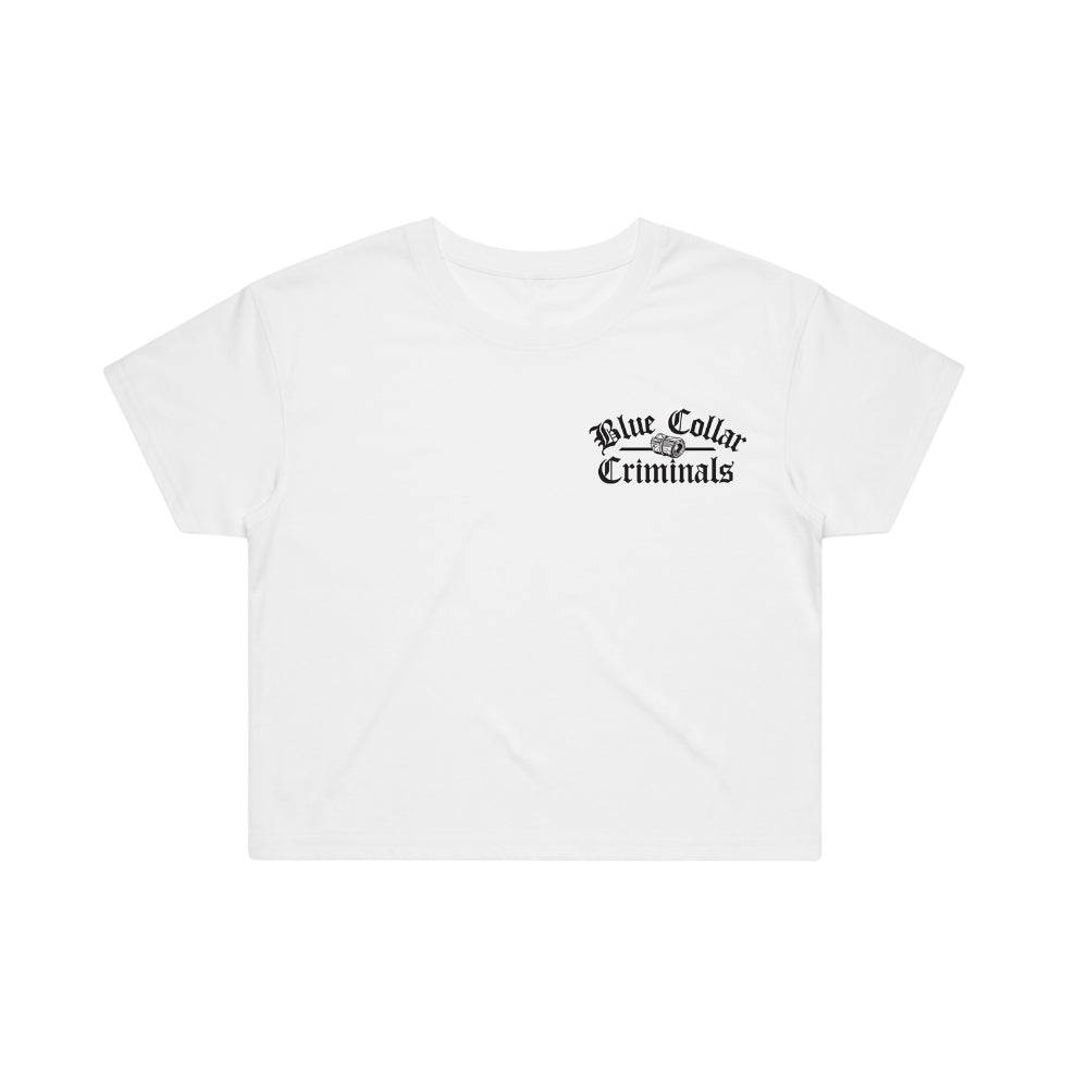 OG Logo Women's Crop Top White & Black