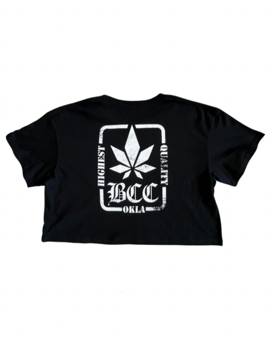 Updated Logo Women's Crop Tee Black & White