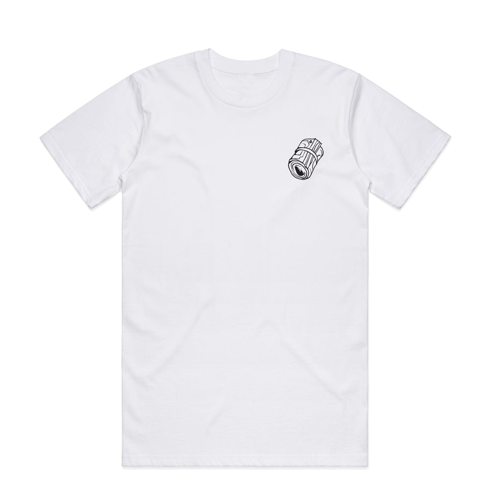 Money Roll Fitted Tee White