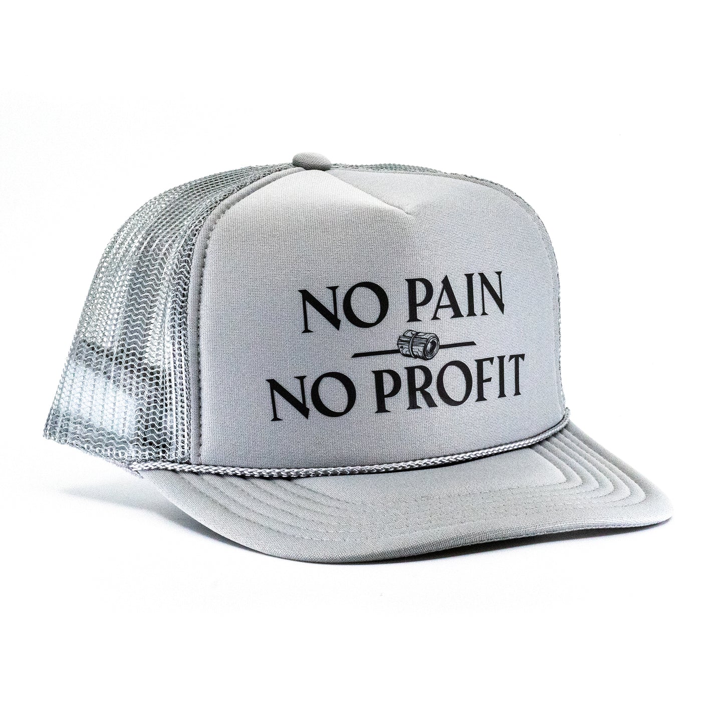 No Pain No Profit Gray Trucker